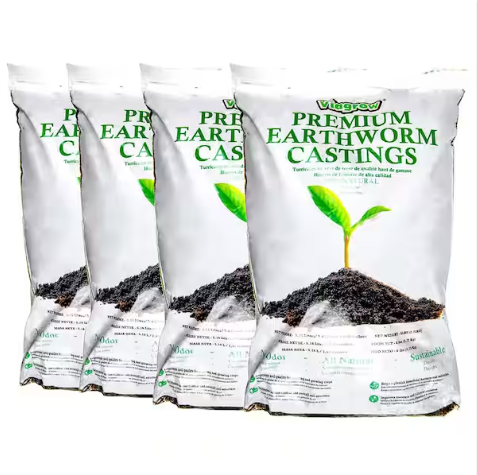 Viagrow 6LBS Premium Earthworm Castings, Soil Builder, Soil Amendment