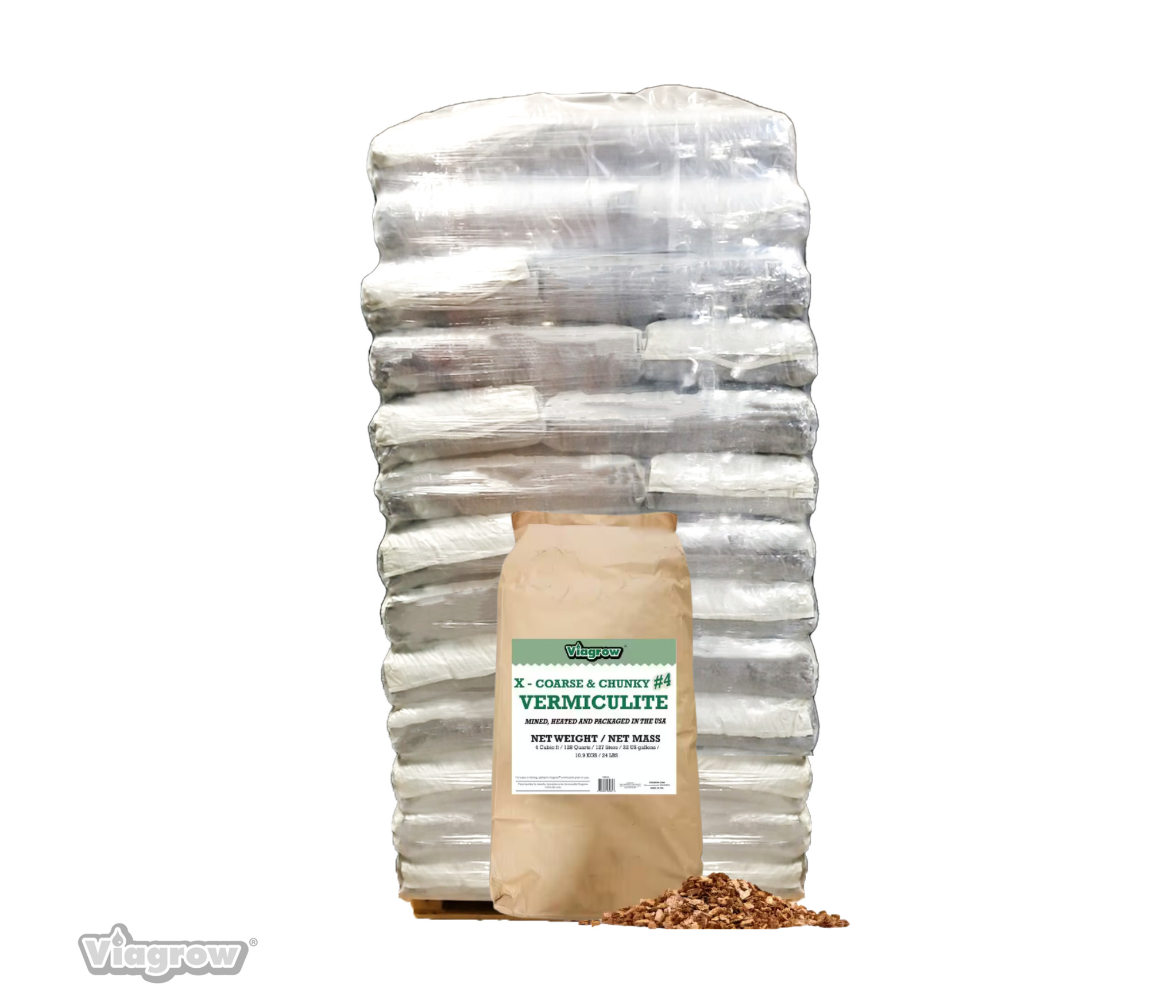 Viagrow 4CU.FT. Vermiculite, Course and Chunky (Pallet of 30)