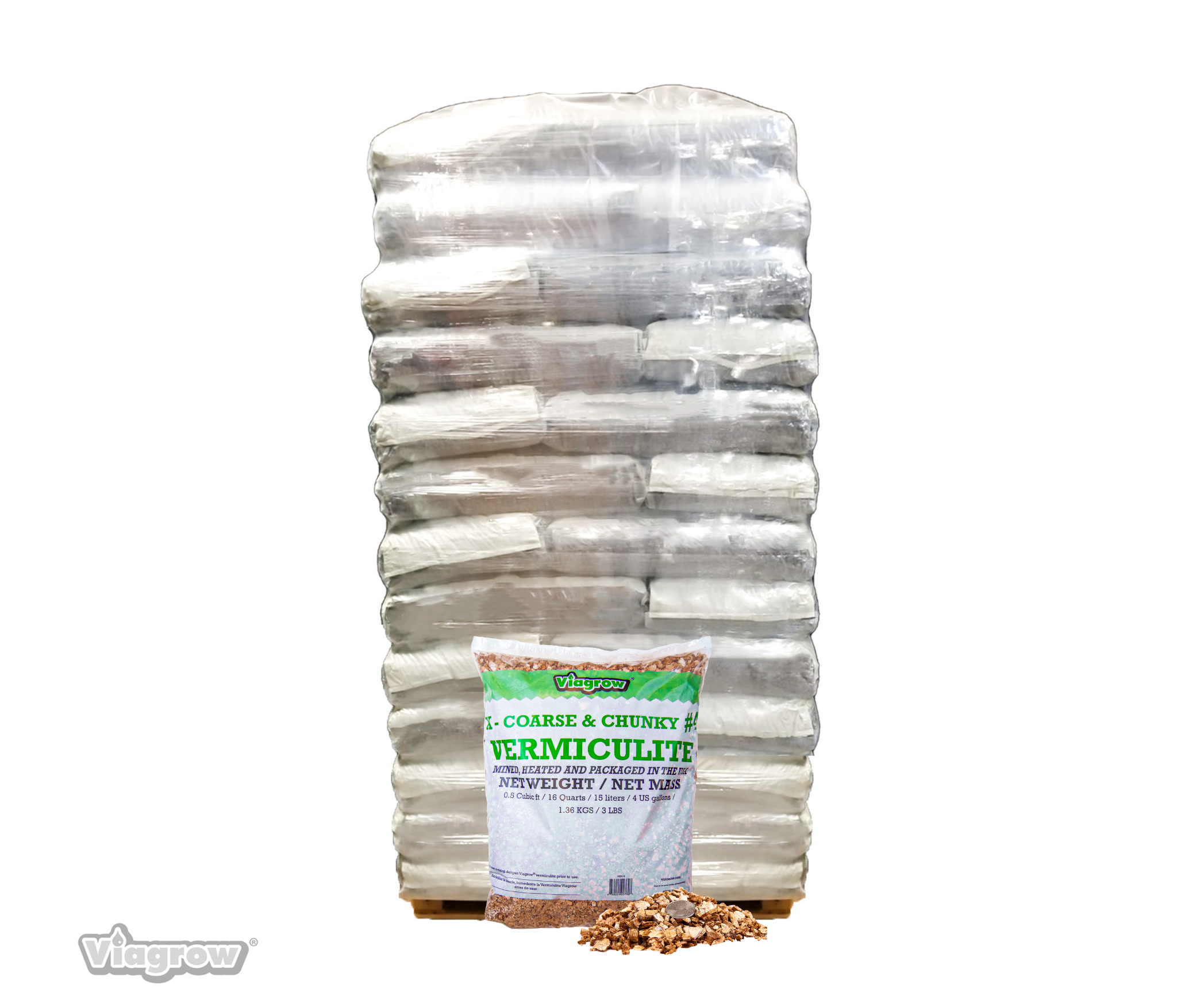 Viagrow 0.5CU. FT. Vermiculite Coarse and Chunky Grade (Pallet of 150)