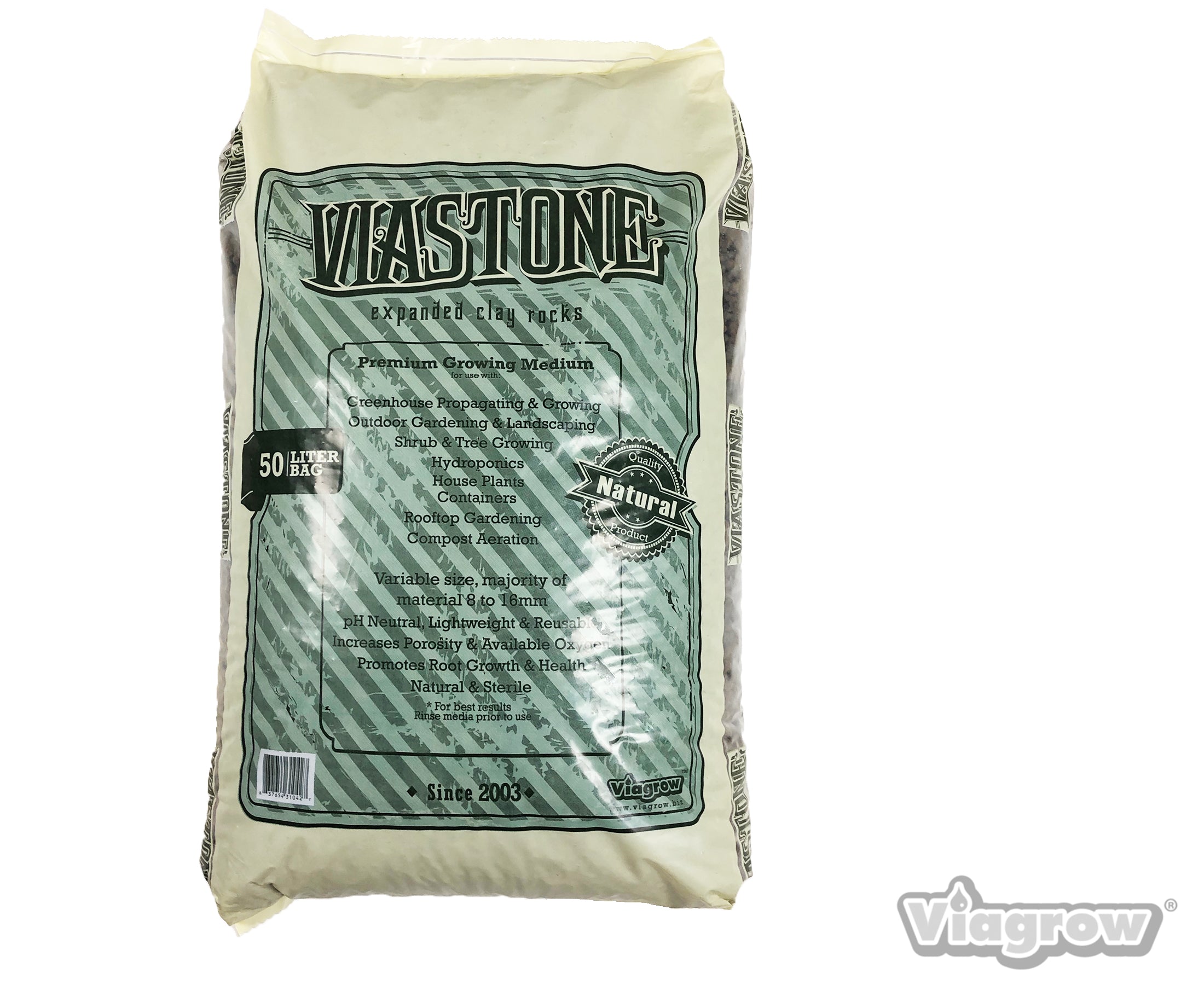 ViaGrow 1.76 cu. ft. ViaStone Hydroponic Gardening Medium Grow Rock (paleta de 30 bolsas)